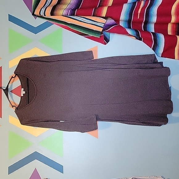 Zenana Premium Women's Gray Stretchy Shift Dress &Necklace Set Size Large - Picture 6 of 12